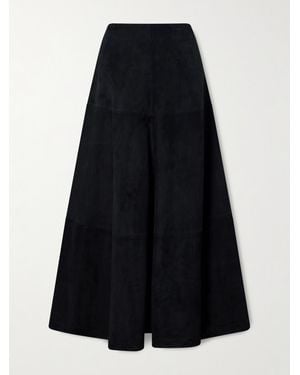 Altuzarra Jupe Midi En Daim Varda - Bleu