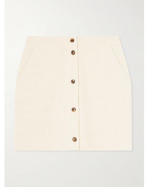 Blazé Milano Missy Appaloosa Cotton-Blend Tweed Mini Skirt - Natur
