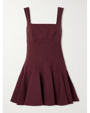 Jonathan Simkhai Emslie Minikleid Aus Einer Baumwollmischung Mit Falten - Rot