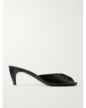 Jude Cave Leather Mules - White
