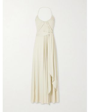 Alaïa Halter Jersey Maxi Dress - White