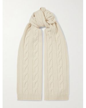 Loro Piana Cable-Knit Cashmere Scarf - Natural