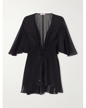 Eres Midnight Operette Shirred Muslin Blouse - Black