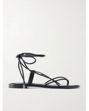 A.Emery Odine Wrap Leather Sandals - Black