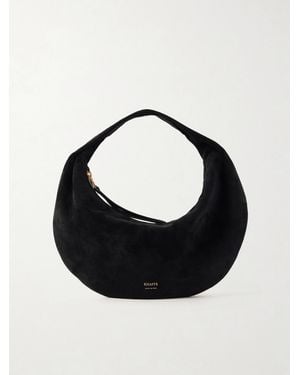 KHAITE Olivia Mini Suede Shoulder Bag - Black
