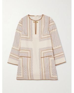 Zimmermann Printed Linen Mini Dress - Natural