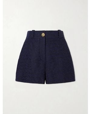 Blazé Milano Esense Teke Cotton-Blend Tweed Shorts - Blue