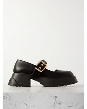 Marni Leather Mary Jane Court Shoes - Black