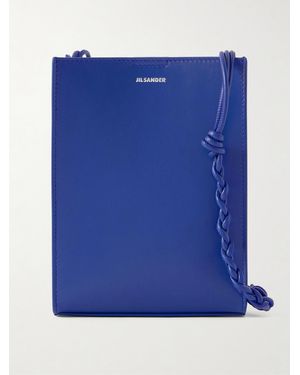 Jil Sander Tangle Leather Shoulder Bag - Blue