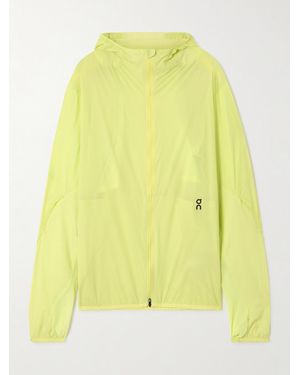 On Shoes Post Archive Facti Jacke Aus Ripstop Und Mesh Mit Kapuze - Gelb