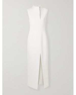 KHAITE Lowen Satin-Crepe Midi Dress - White