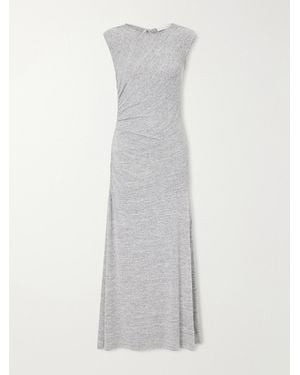 Proenza Schouler Mimi Ruched Crepe-Jersey Maxi Dress - White