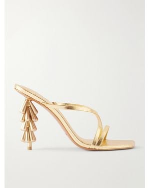 Cult Gaia Sage 90 Embellished Leather Sandals - Natural