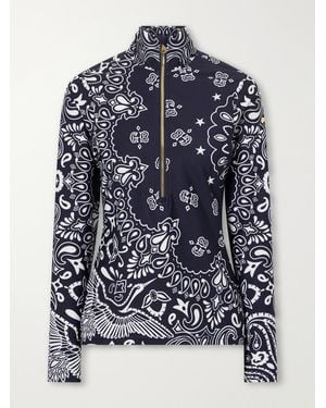 Goldbergh Toriko Paisley-Print Stretch-Jersey Ski Top - Blue