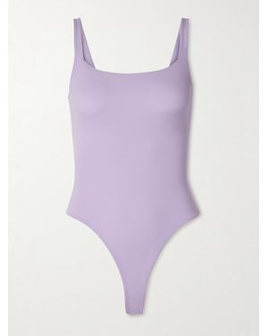 Skims Fits Everybody Square Neck Bodysuit - Purple