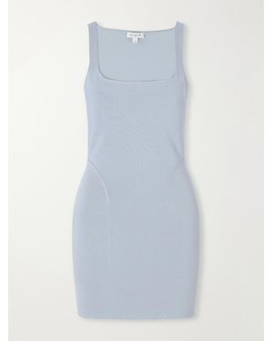 Alaïa Stretch-Jersey Mini Dress - Blue