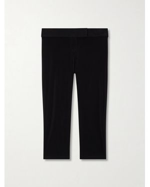 Magda Butrym Cropped Mesh Skinny-Leg Trousers - Black
