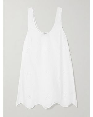 Matteau Broderie Anglaise Cotton Mini Dress - White