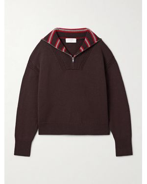 La Ligne Bastien Striped Merino Wool Jumper - Red