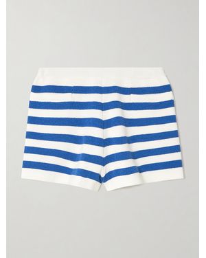 Posse Ari Striped Knitted Shorts - Blue
