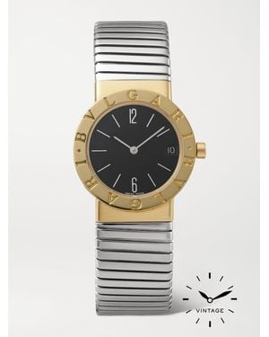 KEEPER VINTAGE Bvlgari Vintage 1990S Tubogas 33Mm 18-Karat And Stainless Steel Watch, Ref. No. Bb30Gscd - Metallic
