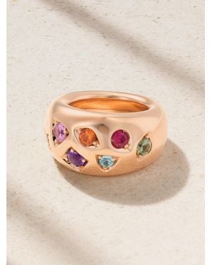 Pomellato Iconica 18-Karat Rose Multi-Stone Ring - Pink