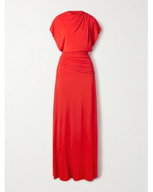 La Ligne Maxikleid Aus Jersey Mit Raffungen - Rot