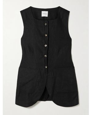 Posse Emma Linen Vest - Black