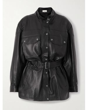 Magda Butrym Belted Leather Jacket - Black
