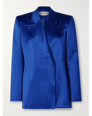 Gabriela Hearst Aleah Blazer Aus Seidensatin - Blau