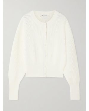 Altuzarra Cliff Ribbed Cotton Cardigan - White