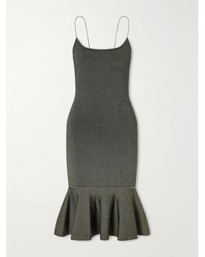 Jacquemus La Robe Maille Pina Knitted Midi Dress - Green