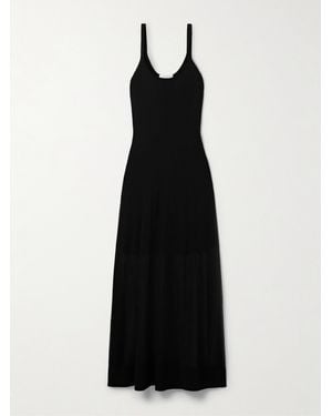 La Ligne Maxikleid Aus Einer Baumwollmischung - Schwarz