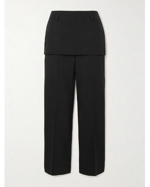 TOTEME Mehrlagige Hose Mit Geradem Bein Aus Woll-Twill - Schwarz