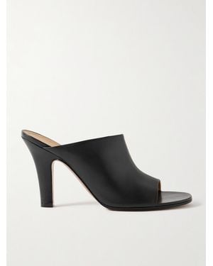 The Row Mules En Cuir Signum - Noir