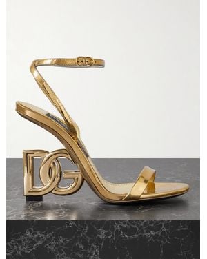 Dolce & Gabbana Sandales En Cuir Métallisé À Ornements Formale