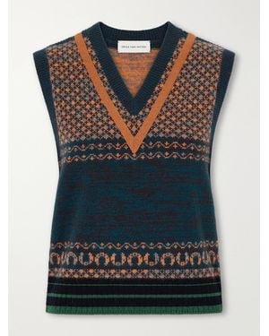 Dries Van Noten Toque Cashmere And Wool-Blend Vest - Blue