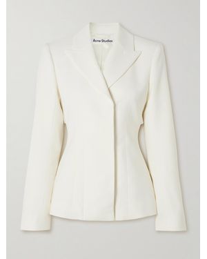 Acne Studios Satin-Trimmed Wool-Blend Twill Blazer - Natural