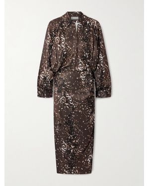 Tory Burch Jacquard Midi Dress - Brown
