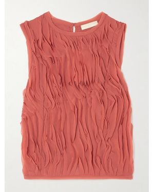 Ulla Johnson Celina Ruffled Chiffon Top - Red
