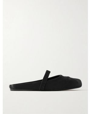 Marni Sabot Satin Ballet Flats - White