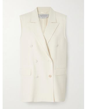 Gabriela Hearst Mayte Double-Breasted Silk And Wool-Blend Vest - Natural