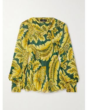 Etro Printed Silk Blouse - Yellow