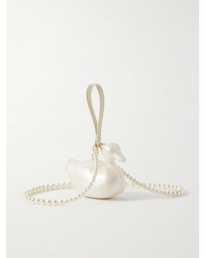 Simone Rocha Duck Clutch Aus Acryl Mit Lederbesätzen Und Kunstperlen - Natur