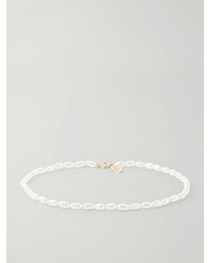 Loren Stewart Freshwater Rice Pearl 14Kt Anklet - Natural