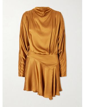 Isabel Marant Neline Satin Mini Dress - Brown