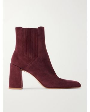 Gabriela Hearst Luke 90 Suede Ankle Boots - Red