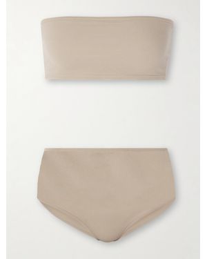 Alaïa Stretch-Jersey Bandeau Bra And Briefs Set - Natur