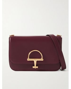 Gucci Siena Leather Shoulder Bag - Purple
