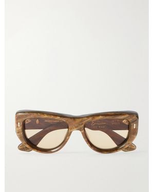Jacques Marie Mage Erin Wasson The Sud Square-Frame Marbled Acetate Sunglasses - Natural